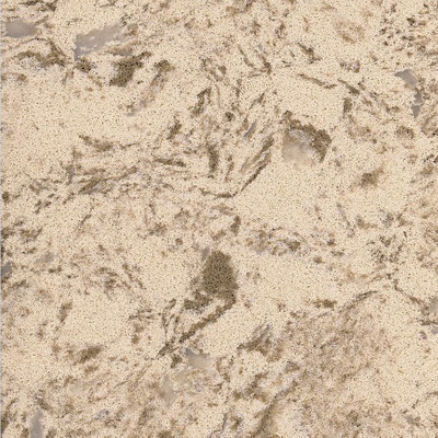 Artificial polished marble style beige quartz surfaces for projects